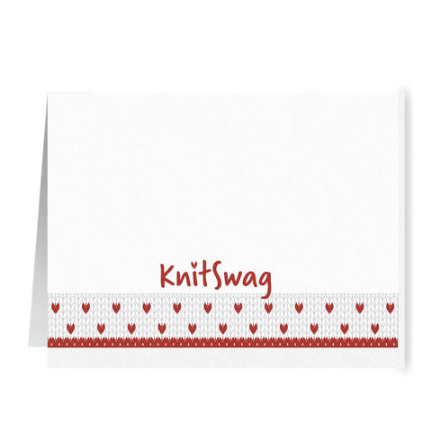 Set of 10 | Nordic Knitting Notecards Knitting Note Cards Ski Sweater Notecards Winter Cards, Christmas Cards, gift for knitter, knit gift